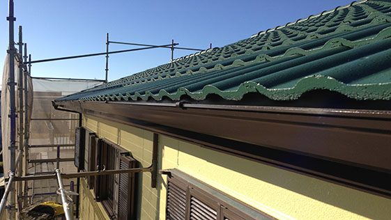 静岡県磐田市一般住宅 横樋の施工後画像