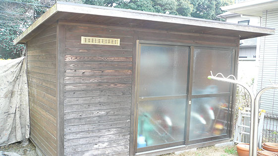 静岡県磐田市一般住宅 倉庫の施工前画像