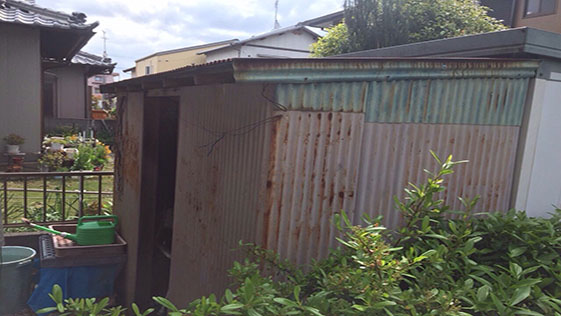 静岡県袋井市一般住宅 倉庫の施工前画像