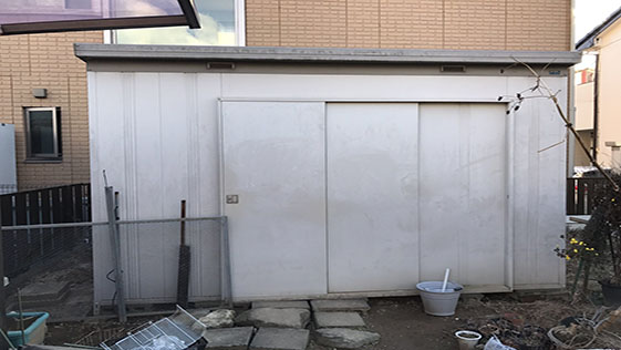 愛知県豊橋市一般住宅 倉庫の施工前画像