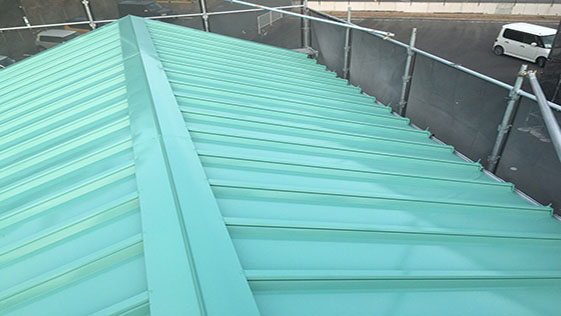 静岡県袋井市屋台小屋 屋根の施工後画像