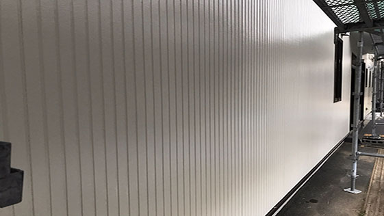 静岡県袋井市公会堂 外壁の施工後画像