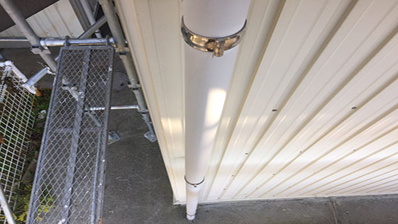 静岡県袋井市公会堂 樋の施工前画像