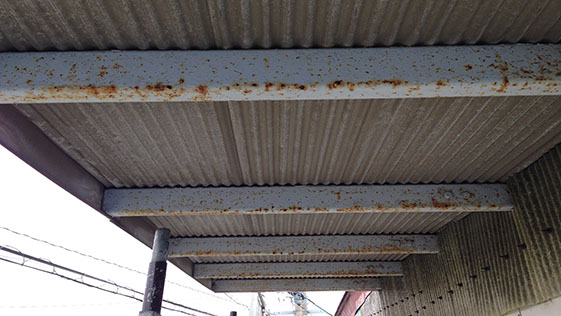 静岡県磐田市店舗 鉄扉の施工前画像