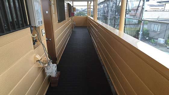 静岡県浜松市東区アパート 通路の施工後画像