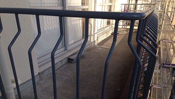 静岡県藤枝市アパート 手摺の施工後画像