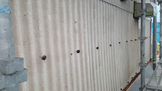 静岡県島田市工場 外壁の施工前画像