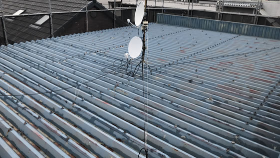 静岡県浜松市東区店舗 屋根の施工前画像