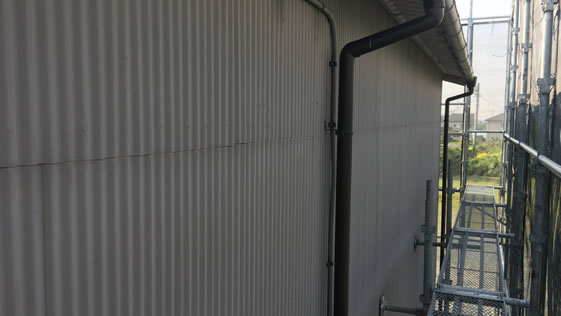 静岡県浜松市浜北区屋台小屋 外壁の施工前画像