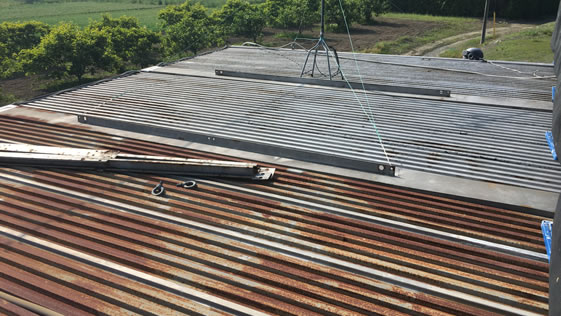 静岡県浜松市浜北区屋台小屋 屋根の施工前画像