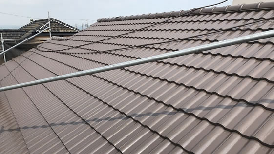静岡県掛川市一般住宅 屋根の施工後画像