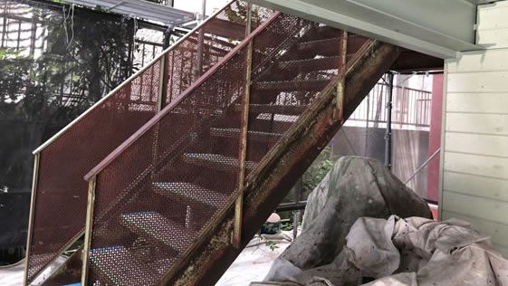 静岡県袋井市一般住宅 手摺の施工前画像