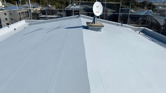 静岡県磐田市アパート 屋上防水の施工後画像