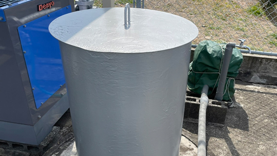 静岡県磐田市タンク塗装 塗装の施工後画像