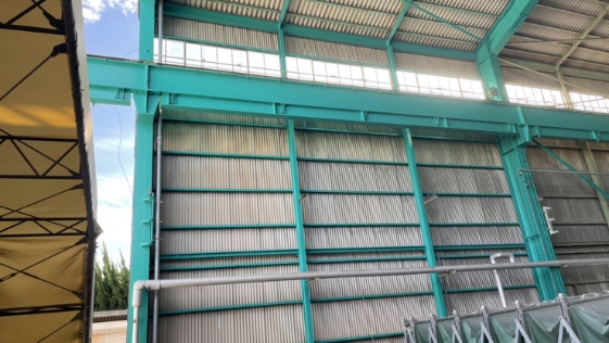 静岡県焼津市クレーン鉄骨塗装 鉄骨の施工後画像