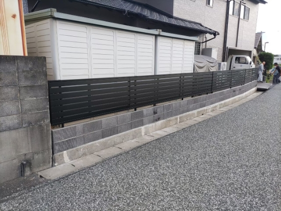 静岡県掛川市フェンスブロック新築工事の施工前画像