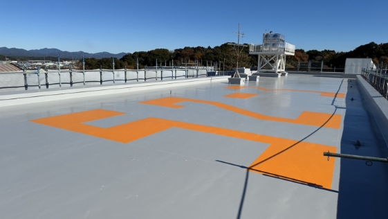 静岡県袋井市小学校屋上防水 屋上防水の施工後画像