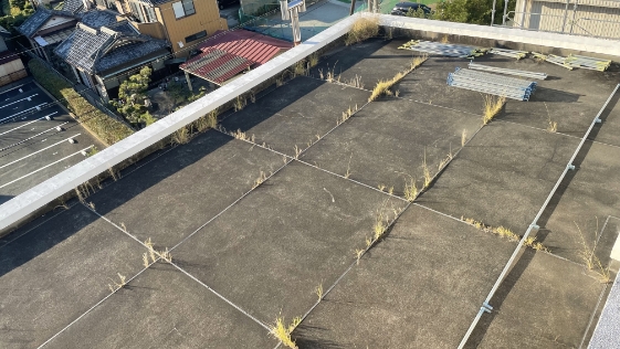静岡県袋井市小学校屋上防水 屋上防水の施工前画像