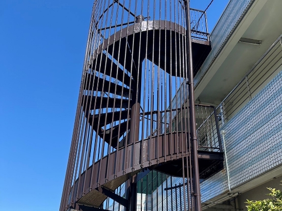 静岡県浜松市H様 鉄骨階段塗装工事の施工前画像