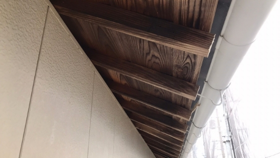 愛知県豊川市 K様一般住宅 軒天の施工前画像