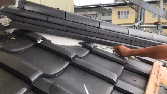 静岡県袋井市 T様邸 屋根漆喰工事一般住宅 屋根の施工後画像