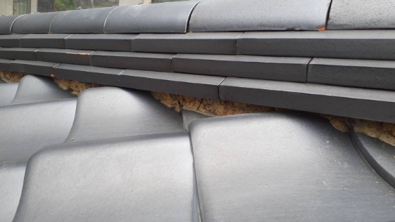 静岡県袋井市 T様邸 屋根漆喰工事一般住宅 屋根の施工前画像