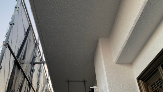 愛知県名古屋市 M様屋上防水 軒天の施工後画像