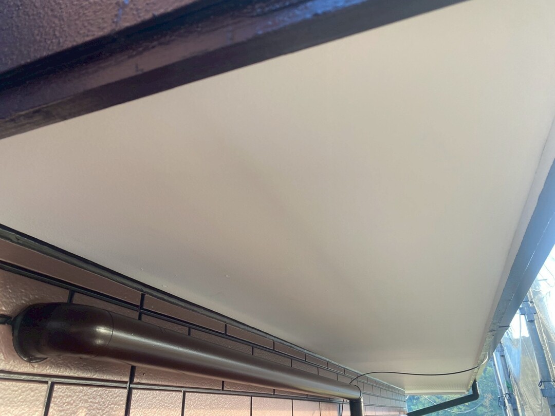 静岡県袋井市K様邸  一般住宅外壁塗装 軒天の施工後画像