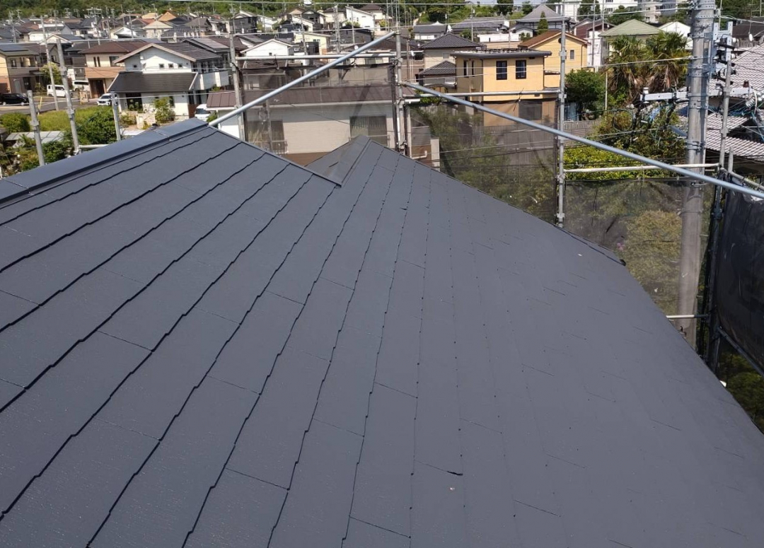 静岡県袋井市O様邸  一般住宅外壁塗装 屋根の施工後画像