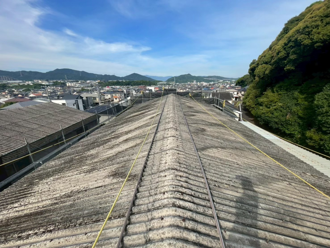 福岡工場屋根塗装工事の施工前画像